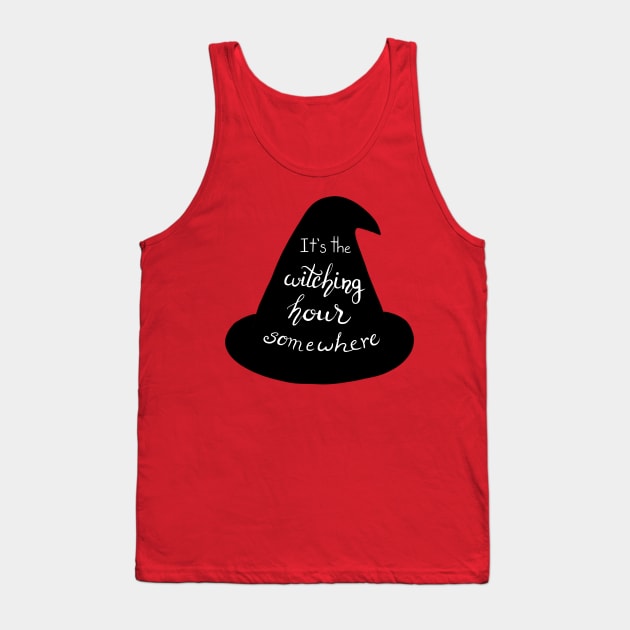 It’s the Witching Hour Somewhere Sabrina Quote Tank Top by Lady Lilac
